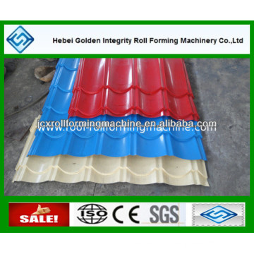 High Speed Glazed Tile Roll Forming Machine , 70mm Sheet Metal Roll Former